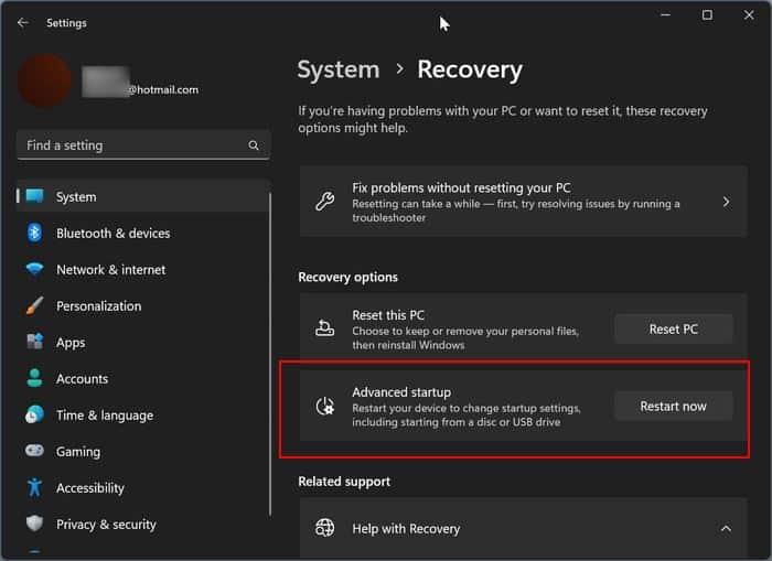 open safe mode in Windows 11