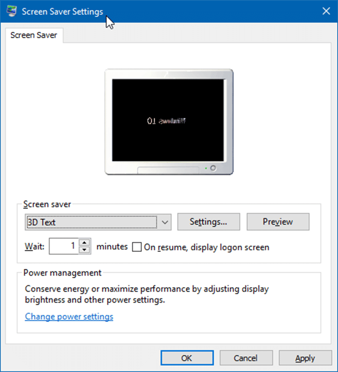 change screen saver settings in windows 10 pic2
