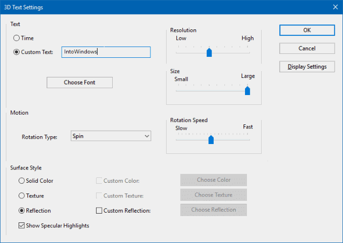 change screen saver settings in windows 10 pic3