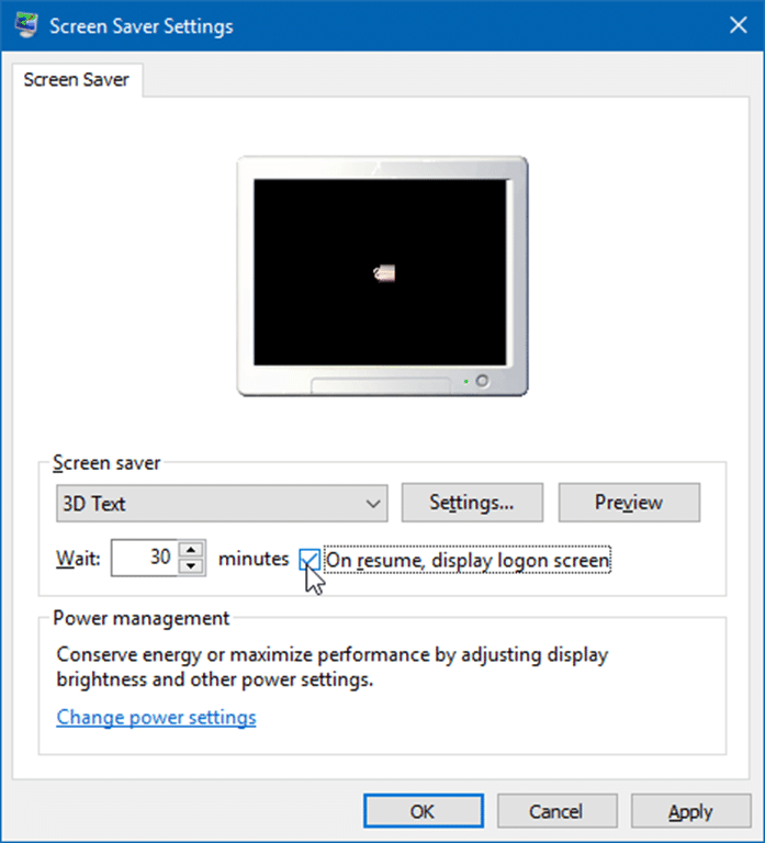 open screen saver settings in windows 10 pic4
