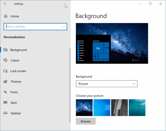 open settinsg in Windows 10 pic7