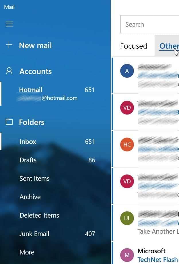 open spam or junk folder in Windows 10 mail pic4