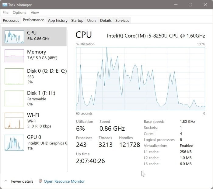 open task manager in Windows 11 pic01