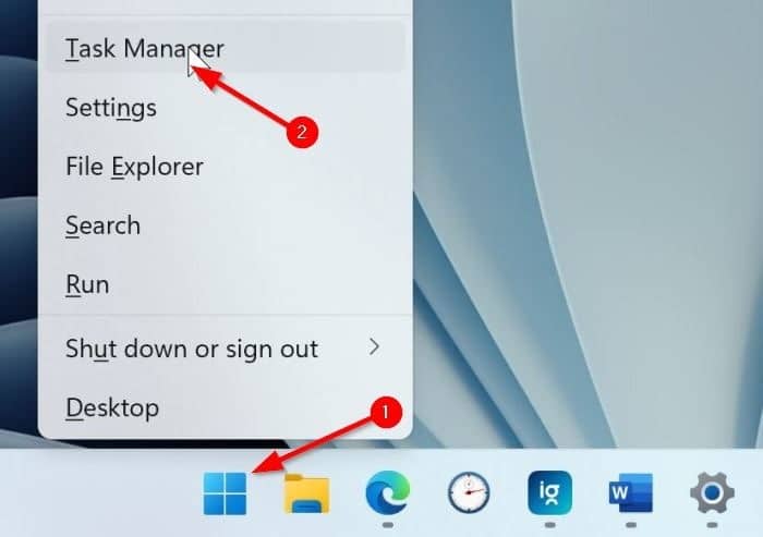 open task manager in Windows 11 pic2