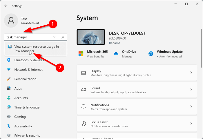 open task manager in Windows 11 pic6