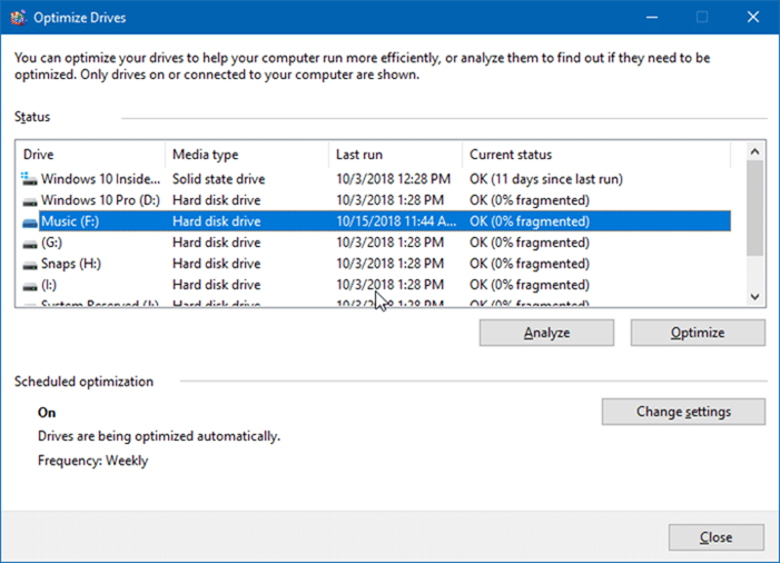 optimize drives in windows 10 pic1