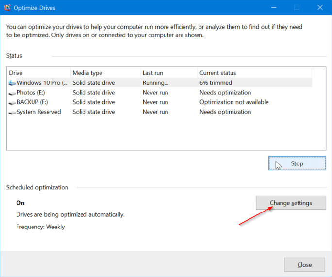 optimize drives2