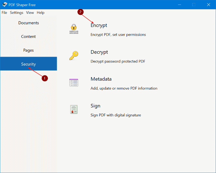 password protect PDF files in Windows 10 pic1