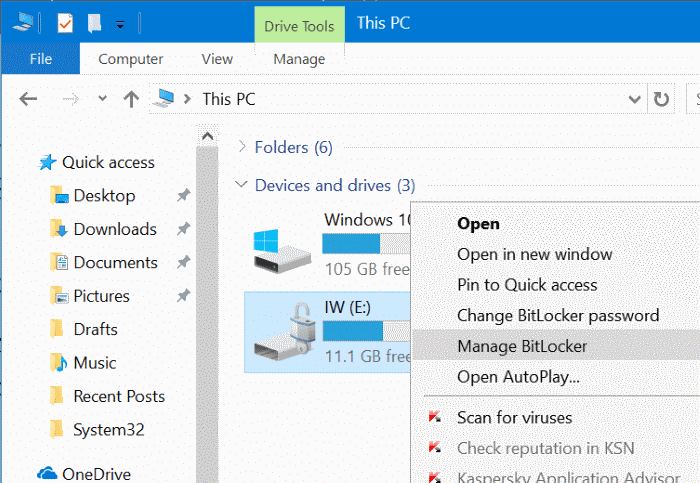 password protect USB drives in Windows 10 pic10