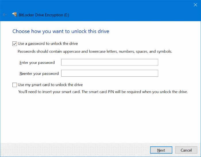password protect USB drives in Windows 10 pic2