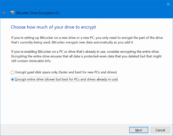 password protect USB drives in Windows 10 pic4