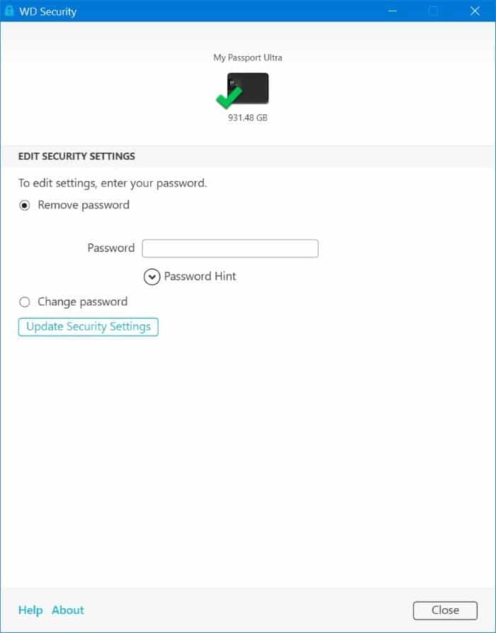 password protect Western digital external drives pic07
