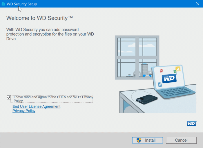 password protect Western digital external drives pic1