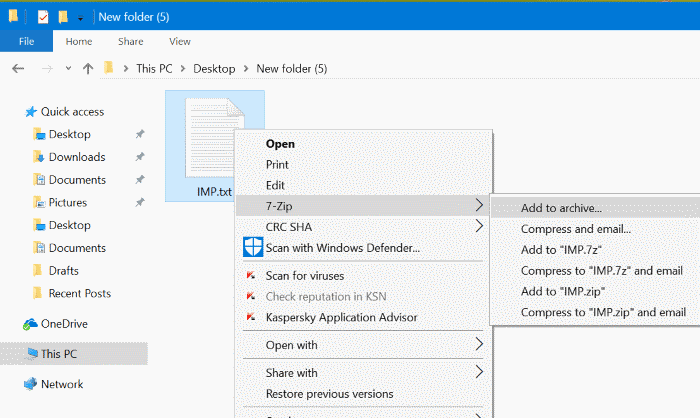 password protect text file in Windows 10 pic6