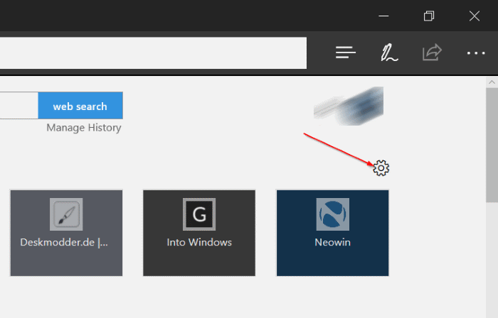personalize edge new tab page pic1