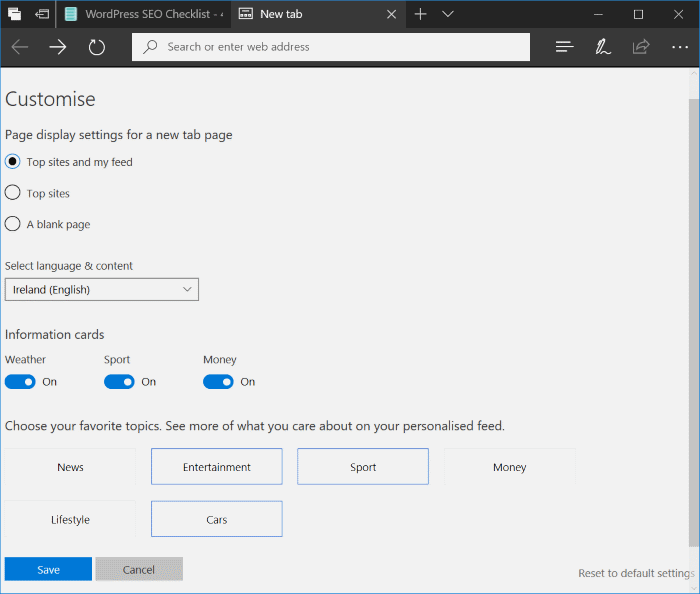 personalize edge new tab page pic4