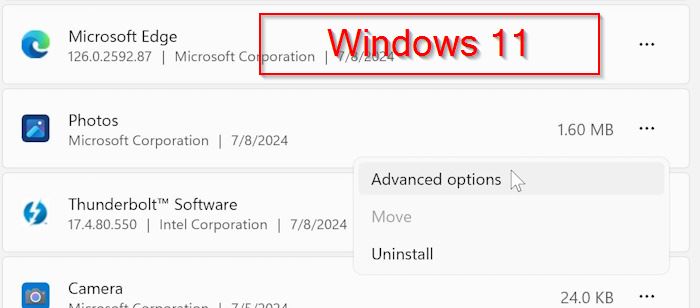 photos app not opening in Windows 11 pic1