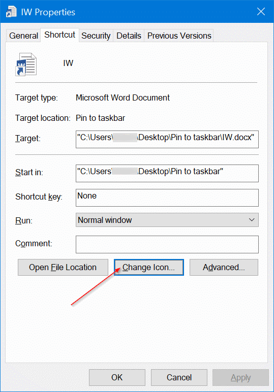 pin any file to Windows 10 taskbar pic11