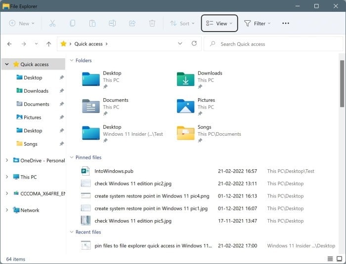pin files to file explorer quick access in Windows 11 pic3