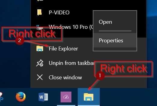 pin quick access to the taskbar in Windows 10 pic04