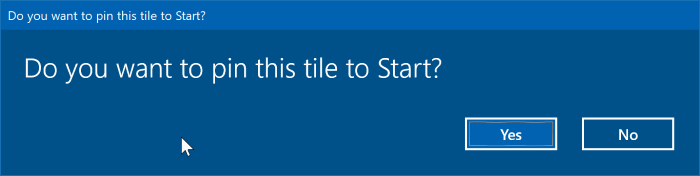 pin specific settings to Windows 10 Start menu pic1