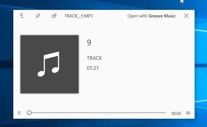 preview audio and video files in Windows 10 File Explorer pic1