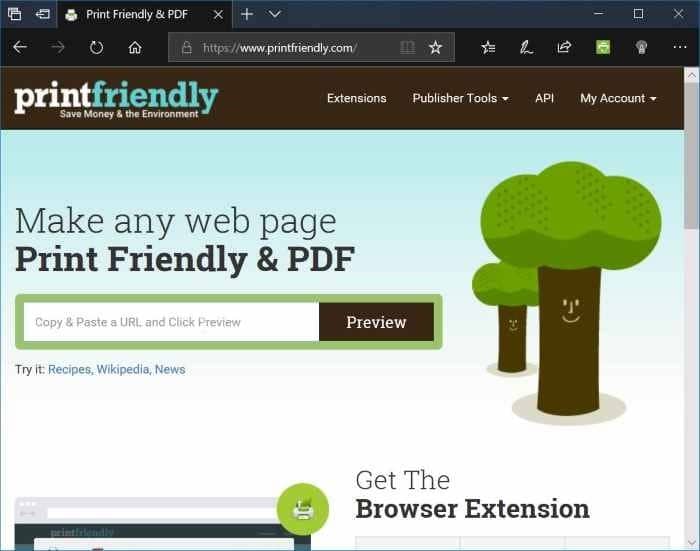 print webpages without ads in Edge browser In Windows 10 pic5