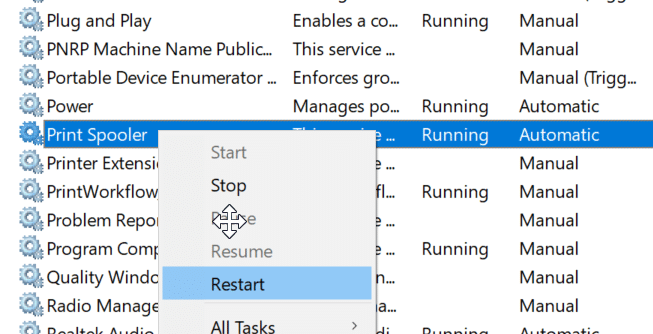 printer is offline in Windows 10 pic7