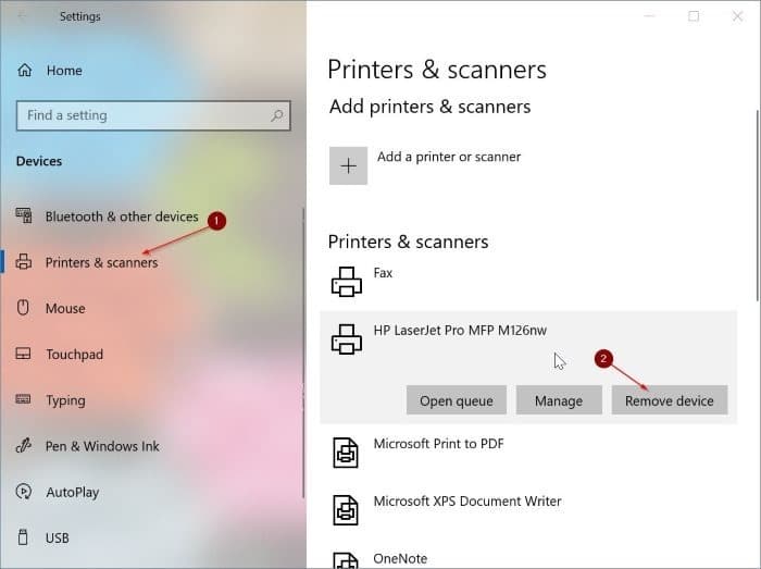 printer jam error even after removing the paper in windows 10 pic1