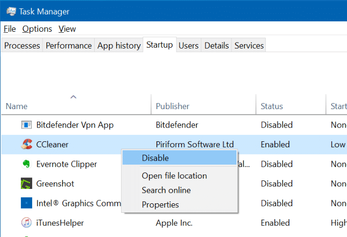 programs automatically starting in Windows 10 pic1