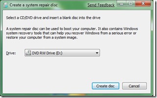 Recovery disc
