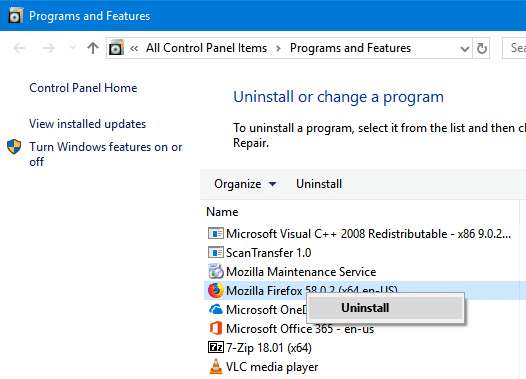 reinstall Firefox without losing data on Windows 10 pic2