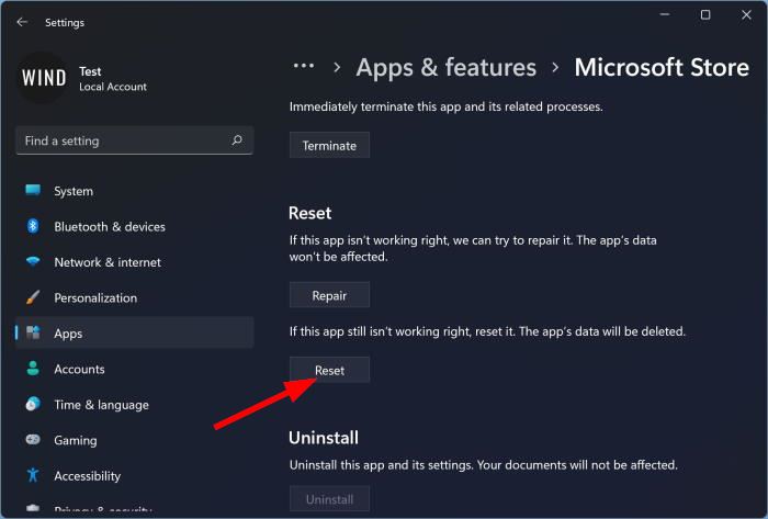 reinstall Store app in Windows 11pic3
