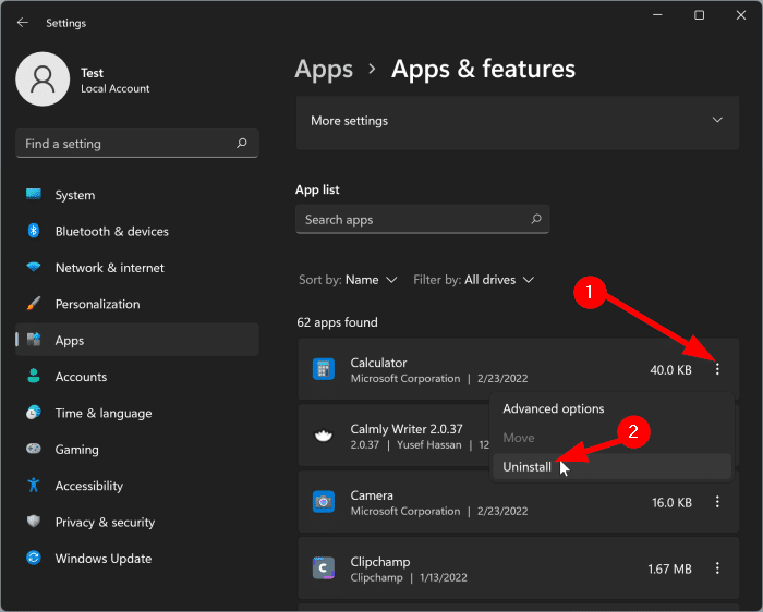 reinstall calculator app in Windows 11 pic2