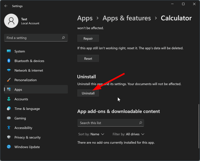 reinstall calculator app in Windows 11 pic9