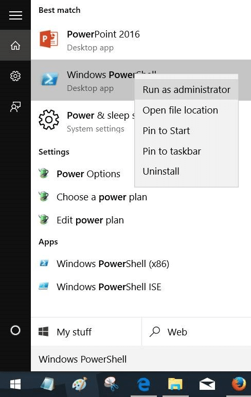reinstall photos app in Windows 10 step1