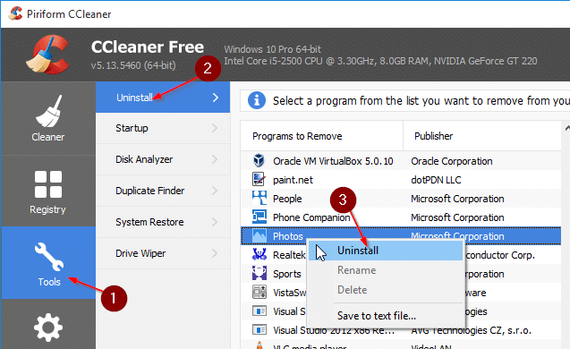 reinstall photos app in Windows 10