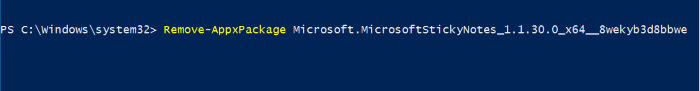reinstall sticky notes in Windows 10 step8.1
