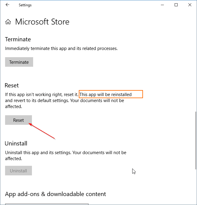 reinstall the Store app in windows 10