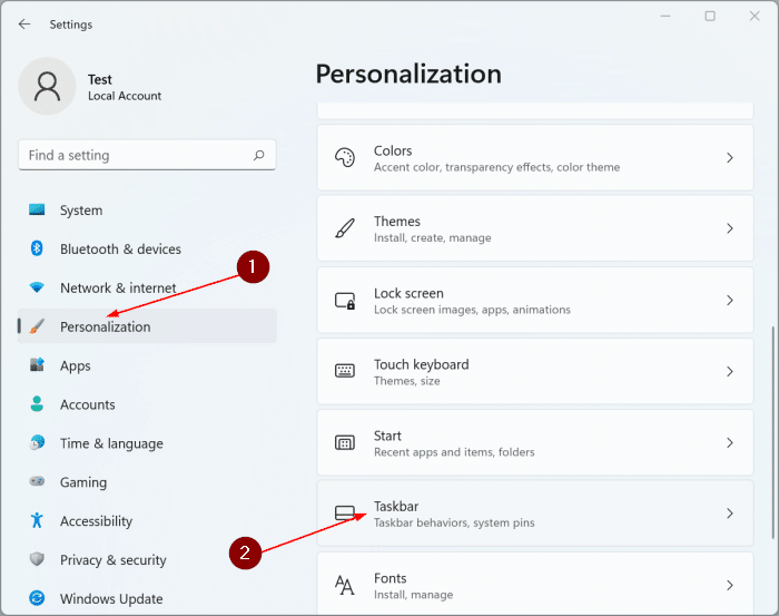 remove chat icon from taskbar in Windows 11 pic1