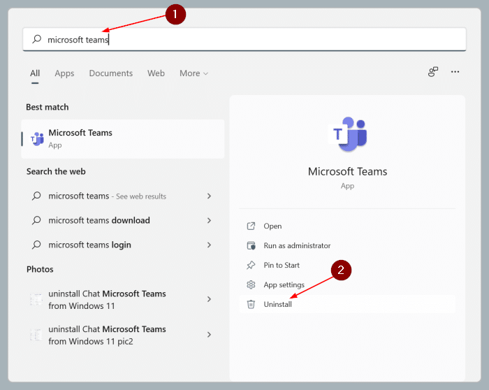 remove chat icon from taskbar in Windows 11 pic7