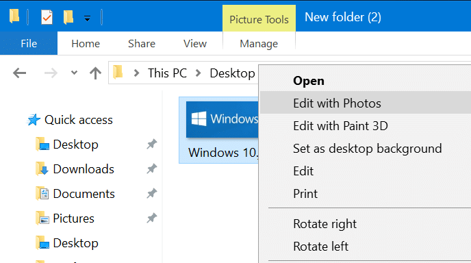 remove edit with photos from windows 10 context menu pic1