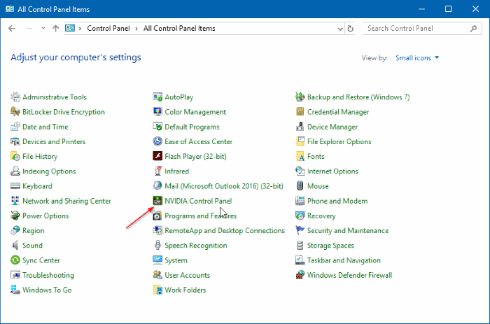 remove nvidia control panel from desktop right click menu in Windows 10 pic2