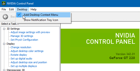 remove nvidia control panel from desktop right click menu in Windows 10 pic3