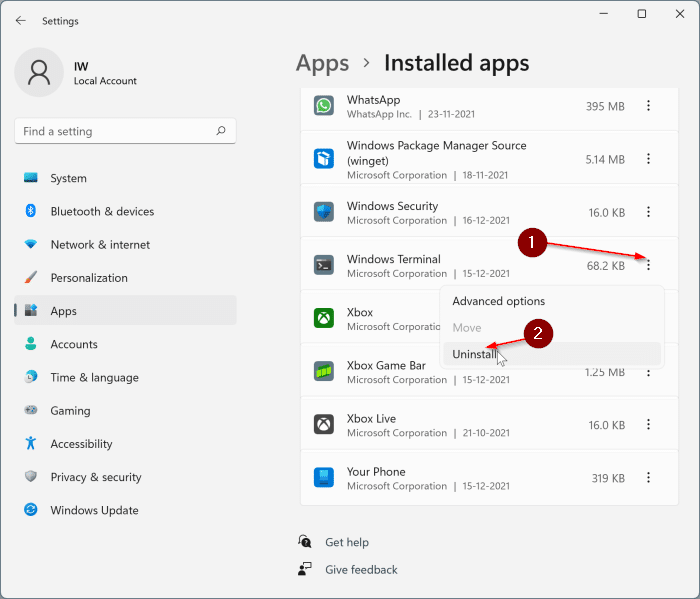 remove open in Windows terminal from context menu Windows 11pic8