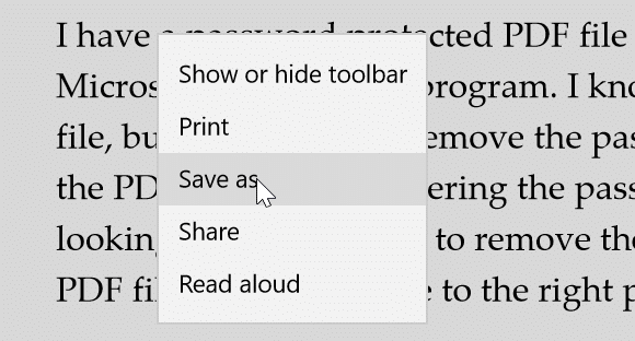 remove password from PDF file in Windows 10 pic3