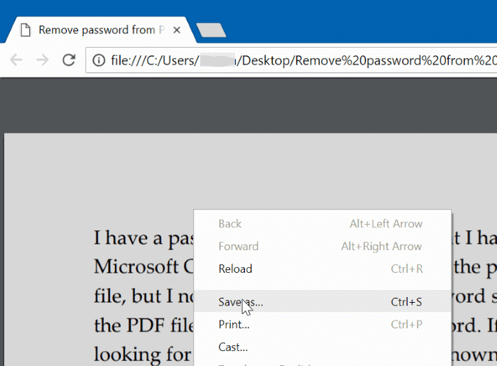 remove password from PDF file in Windows 10 pic5