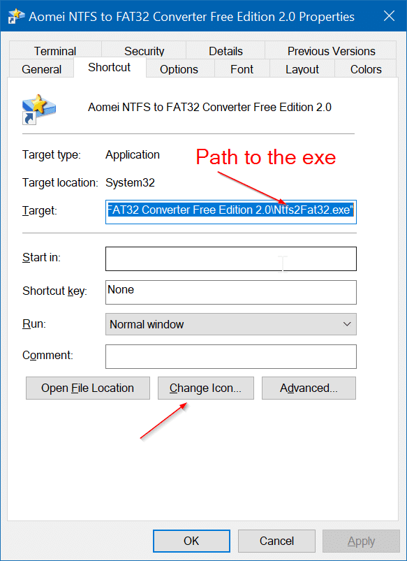 remove yellow and blue shield from program shorcuts on the desktop in Windows 10 pic6