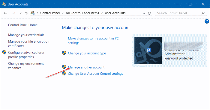 rename Microsoft or local account in Windows 10 step8