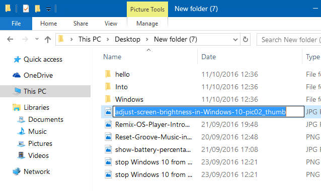 quickly rename multiple files Windows 10